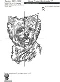 Yorkshire Terrier sketch - 6 Sizes