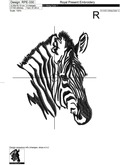 Zebra head Machine Embroidery Design