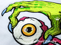 Zombie hand with an eye Machine embroidery design - 5 sizes