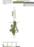 Zucchini organic Machine embroidery design - 4 sizes