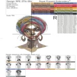 Beautiful African girl - 4 sizes