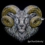 Horned Aries Zodiac Sign - 5 sizes