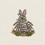 Tiny Mummy Bunny – Free Machine Embroidery Design - 5 Sizes