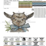 Baby Goat with a bow Large - 4 sizes