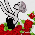 Ballerina in a tutu of roses - 3 sizes