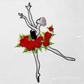 Ballerina in a tutu of roses - 3 sizes