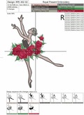 Ballerina in a tutu of roses - 3 sizes