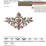 Acorn with oak leaves in the Baroque style - 4 sizes