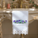 Border with Pansies and Forget-Me-Nots - 4 sizes