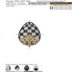 Royal Checkered Easter Egg - 2 sizes