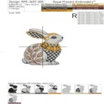Checkered Rabbit baroque small - 4 sizes