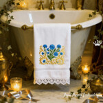 Bordure de bleuets baroques - 4 tailles