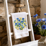 Baroque cornflowers circle large - 4 sizes