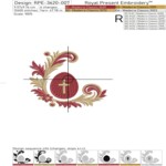 Easter Baroque corner with egg and cross - 2 sizes