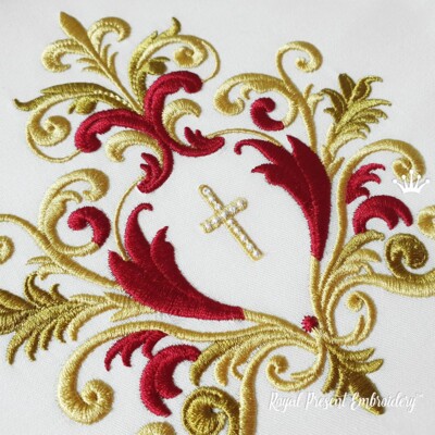 Baroque Easter wreath with cross - 2 sizes