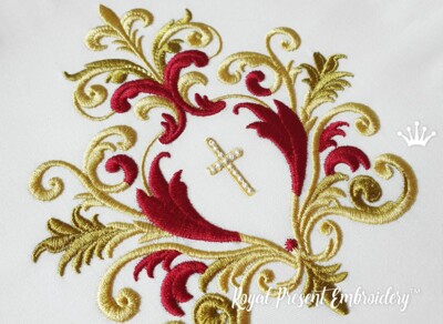 Baroque Easter wreath with cross - 2 sizes