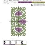 Floral Baroque Border with Pansies - 4 sizes