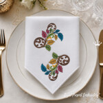 Baroque Ornament with Colorful Leaves - 5 sizes