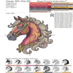 Baroque Red Horse Head - 4 sizes