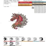 Red Horse Head Baroque - 3 sizes