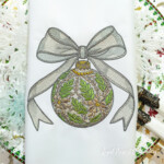 Festive ball with a red bow - 4 sizes