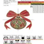 Festive ball with a red bow - 4 sizes