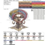 Beautiful African girl mega - 4 sizes