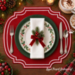 Blank Shaped ITH Placemat Machine Embroidery Design - 5 sizes