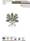 Blooming Holly Christmas design - 3 sizes