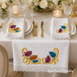 Bordure et coins en feuilles baroques - 4 tailles