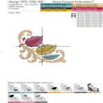 Bordure et coins en feuilles baroques - 4 tailles