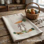 Bunny with carrots for small hoops set - 4 sizes