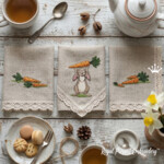 Bunny with carrots for small hoops set - 4 sizes