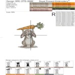 Bunny with carrots for small hoops set - 4 sizes