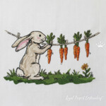 Bunny hangs carrots - 7 sizes