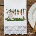 Bunny hangs carrots - 7 sizes