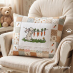 Bunny hangs carrots - 7 sizes