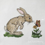 Bunny with a Flower and a Butterfly Set - 5 sizes