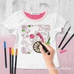 Bunny's Garden Cart Redwork