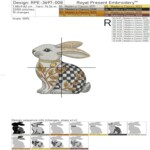 Rabbit Checkered Baroque small - 4 sizes