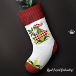 Checkered Christmas Santa medium set - 3 sizes