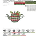 Checkered Christmas Teapot Delight