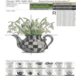 Spring Teapot with Snowdrops - 4 sizes