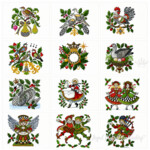 Complete Checkered Twelve Days of Christmas Bundle for Large Hoops - 4 sizes
