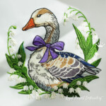 Garden Grace: Goose with Lilies of the Valley - 4 sizes