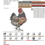 Chicken with poppies set mega - 4 sizes