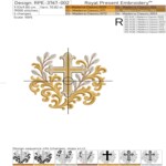 Christian cross with baroque decor - 4 sizes