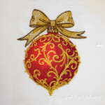 Boule de Noël élégante avec ornement baroque - 3 tailles