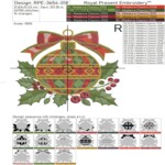 Christmas Ball with Holly Leaves - 3 sizes