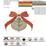 Christmas ball with a festive ribbon - 4 sizes